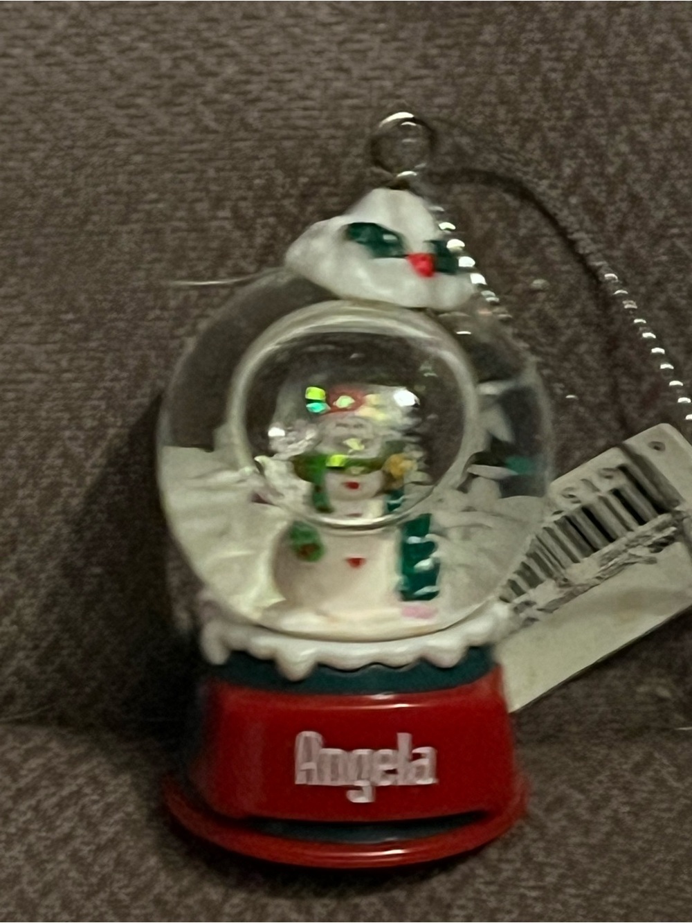 Angela Red Snow Globe Phone Charm - Unbranded
